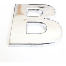 Cemax B Harfi  3,75 cm Krom Yapışkanlı