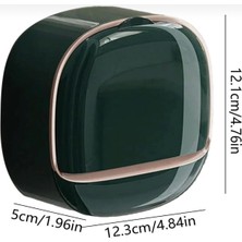 1 Adet Kapaklı Lüks Sabunluk Duvara Monte Edilebilen Çok Fonksiyonlu Sabunluk, Plastik Kare Model