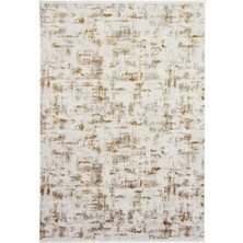 Aren Halı Gare Modern Krem Polyester Makine Halısı