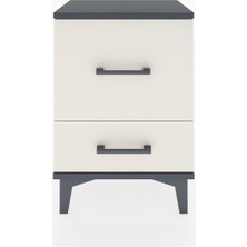 Arges Komodin 2 Çekmeceli 44X30X64 Antrasit-Aytaşı
