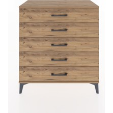 Hyperion Şifonyer 5 Çekmeceli 88X44X96 Çam-Çam