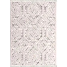 Aren Halı Fano Geometrik Bej Iskandinav Desenli Polyester Makine Halısı