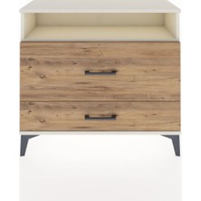 Arges Şifonyer Tek Raflı 2 Çekmeceli 88X30X80 Aytaşı-Çam