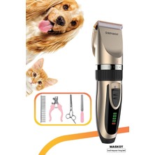 Şarjlı 17 Kademe Evcil Hayvan Tüy Kesme Makinesi, Çok Fonksiyonlu ve Kullanışlı