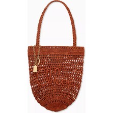 Chloé Raffia Küçük Yazlık Muz Tote Çantası, Şık & Hafif, El Dokuması