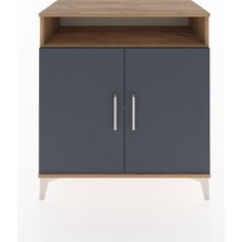 Hyperion Şifonyer 2 Raflı 2 Kapaklı 88X44X96 Çam-Antrasit