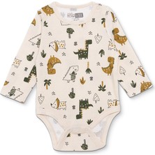 Hellobaby Erkek Bebek Uzun Kol Body Ribana Çıtçıtlı Yaka