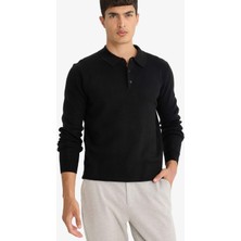 DeFacto Standart Fit Polo Yaka Triko Kazak F1523AX25AU