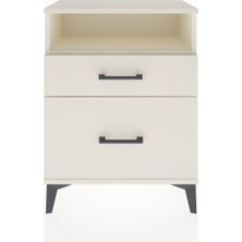 Arges Komodin Tek Raflı 2 Çekmeceli 60X30X80 Aytaşı-Aytaşı