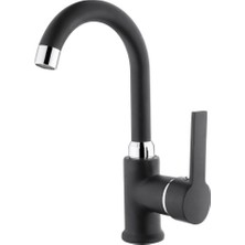 Itimat Idea Siyah 563KCB Kuğu Lavabo Bataryası