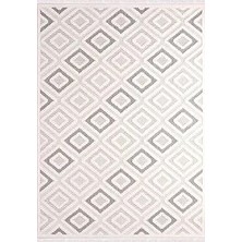 Aren Halı Apiro Geometrik Bej Iskandinav Desenli Polyester Makine Halısı