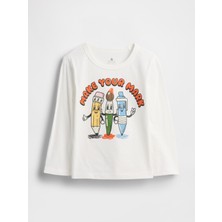 Gap Erkek Bebek Beyaz Mix & Match Grafik Baskılı T-Shirt