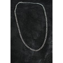 316L Çelik Klasik Figaro Zincir Model Gümüş Renk Erkek Kolye