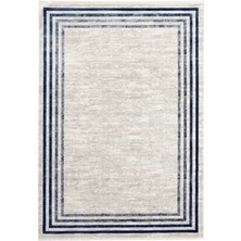 Aren Halı Boule Çerçeveli Gri  Polyester Makine Halısı
