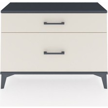 Arges Şifonyer 2 Çekmeceli 88X30X64 Antrasit-Aytaşı