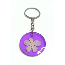 Kartopu Çiçeği Papatya Epoksi Anahtarlık