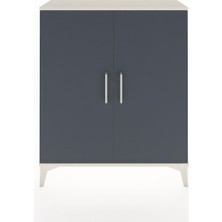 Arges Şifonyer Tek Raflı 2 Kapaklı 88X30X106 Aytaşı-Antrasit