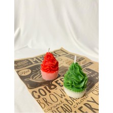 Cupcake Tasarım Kek Mum 2 Adet