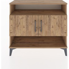 Arges Şifonyer 3 Raflı 2 Kapaklı 88X30X80 Çam-Çam