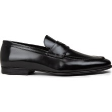 Deery Erkek Hakiki Deri Siyah Loafer Ayakkabı - 01988MSYHC03