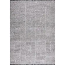 Aren Halı Orago Modern Gri Polyester Kaydırmaz Taban Makine Halısı