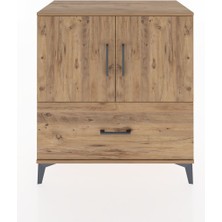 Hyperion Şifonyer 2 Raflı Tek Çekmeceli 2 Kapaklı 88X44X96 Çam-Çam