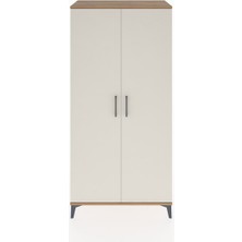 Hyperion Dolap 2 Raflı 2 Kapaklı Tek Askılı 88X44X182 Çam-Aytaşı