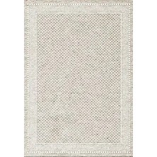 Aren Halı Serina Çerçeveli Krem Polyester Makine Halısı