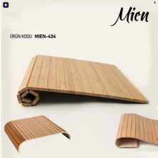 Doğal Bambu Banyo Matı ve Çamaşır Makinesi Üstü Örtüsü, Kaymaz, Suya Dayanıklı (75X45)