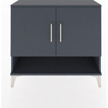 Arges Şifonyer 2 Raflı 2 Kapaklı 88X30X80 Antrasit-Antrasit