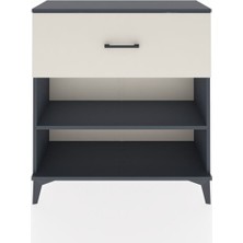 Arges Şifonyer Tek Raflı Tek Çekmeceli 88X30X96 Antrasit-Aytaşı