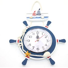 Ahşap Marin Dümenli Saat Model 2