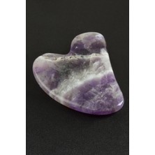 Ametist Doğaltaş Kalp Yüz Masaj Aleti