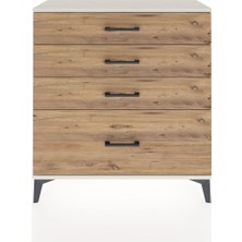 Arges Şifonyer 4 Çekmeceli 88X30X96 Aytaşı-Çam