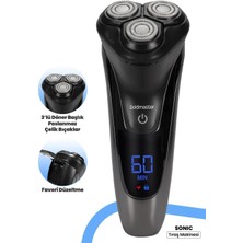 Dijital Ekranlı, Esnek Oynar Başlıklı, Ipx6, Islak ve Kuru Kullanım Tıraş Makinesi Siyah