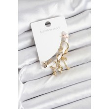 Bfs Pirinç Gold Renk Set Küpe