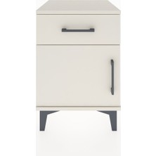 Hyperion Komodin Tek Çekmeceli Tek Kapaklı 44X44X64 Aytaşı-Aytaşı