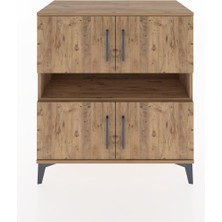 Hyperion Şifonyer 5 Raflı 4 Kapaklı 88X44X96 Çam-Çam