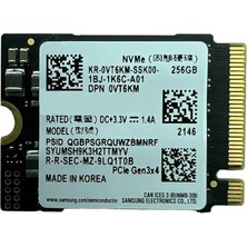 Samsung PM9B1 2230 256GB M2 Nvme Gen4 3300/1250 SSD (Kutusuz)
