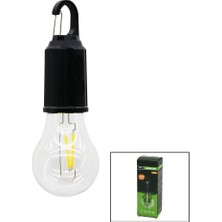 USB Şarjlı Seyyar Ampul=rustik Kamp Lambası Mandallı Kanca Askı - 3 Kademe Işık (4172)