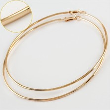 Ince Boru Metal Halka Küpe 8-9-10 cm