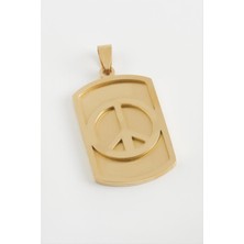 Barış Işareti Çelik Kolye Ucu 2,5*4 cm