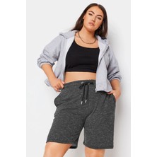 Büyük Beden Cepli Beli Büzgülü Rahat Kesim Şort 303202