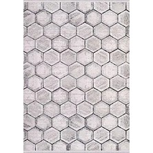 Aren Halı Lucera Geometrik Gri Akrilik Makine Halısı