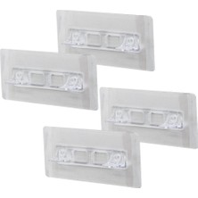 4pcs  Raf Ayak Aparatı   Şeffaf Pvc Yapışkanlı + Vidalanabilir   2X10CM (4172)