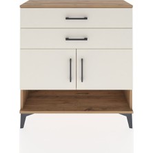 Arges Şifonyer 2 Raflı 2 Çekmeceli 2 Kapaklı 88X30X96 Çam-Aytaşı