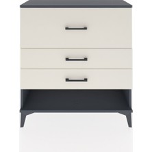 Arges Şifonyer 3 Çekmeceli 88X30X96 Antrasit-Aytaşı