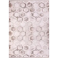Aren Halı Darbia Geometrik Krem Akrilik Makine Halısı