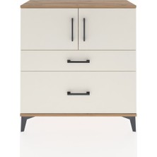 Arges Şifonyer 2 Raflı 2 Çekmeceli 2 Kapaklı 88X30X96 Çam-Aytaşı