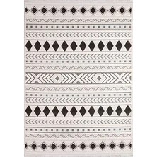 Aren Halı Loiano Geometrik Bej Iskandinav Desenli Polyester Makine Halısı